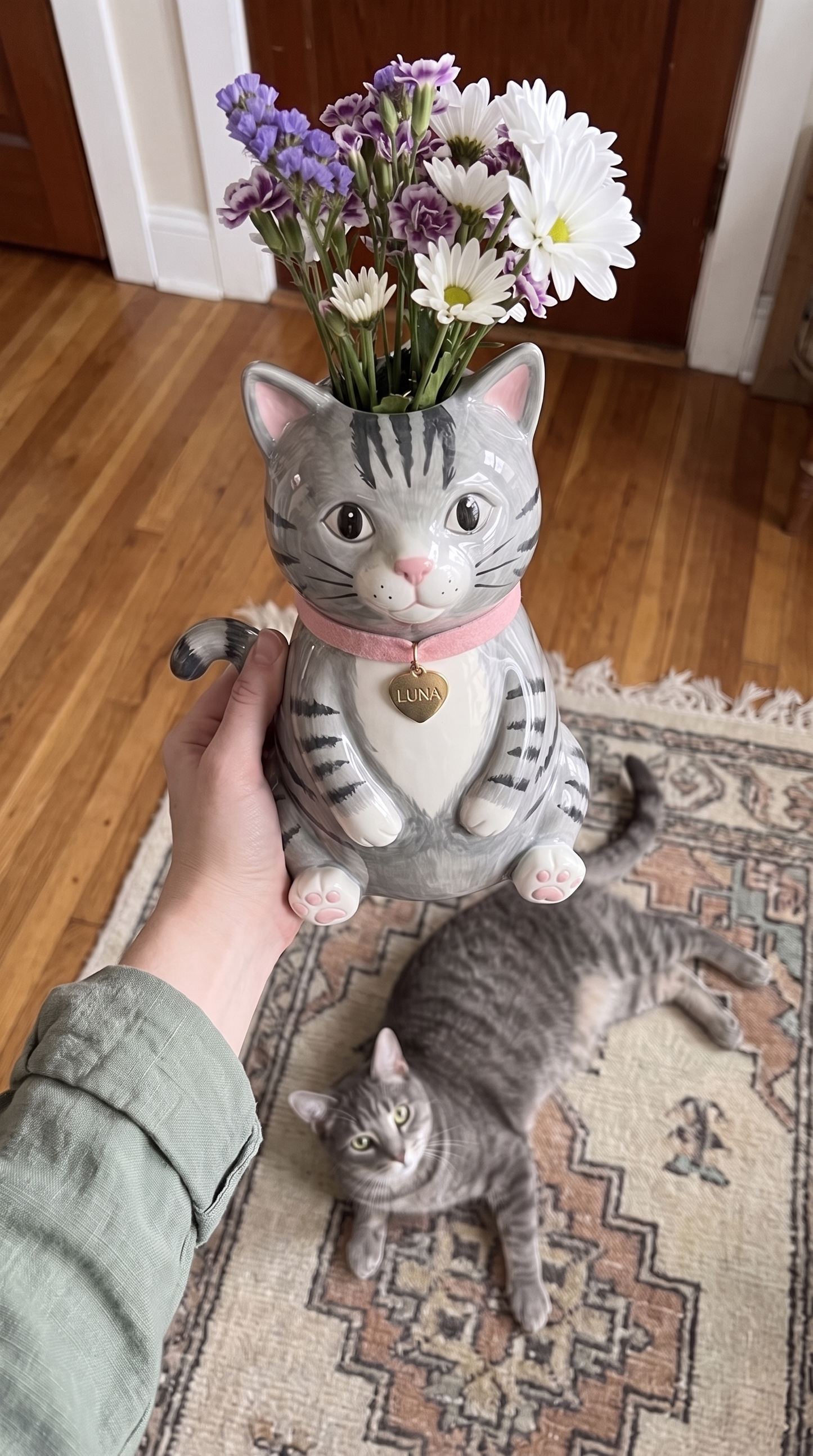 Handmade Custom Cat Planter