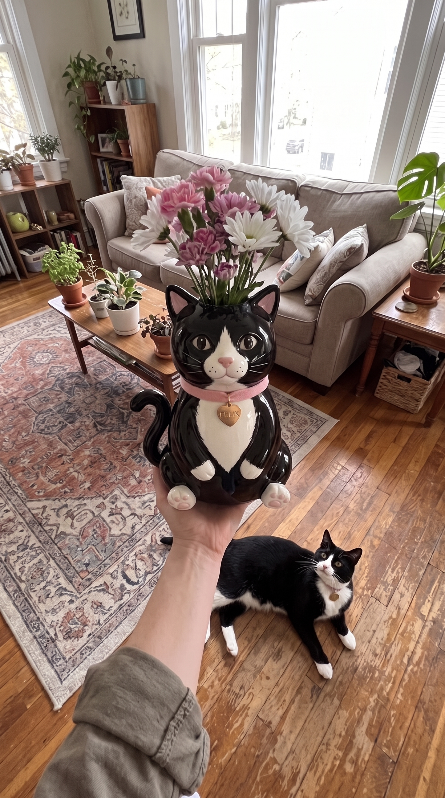 Handmade Custom Cat Planter