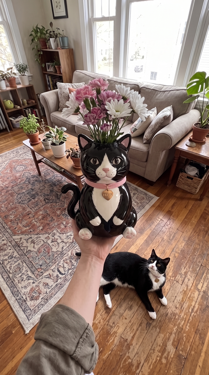 Handmade Custom Cat Planter