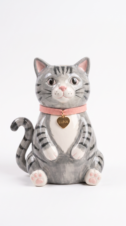 Handmade Custom Cat Planter