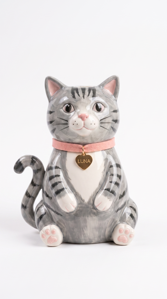Handmade Custom Cat Planter